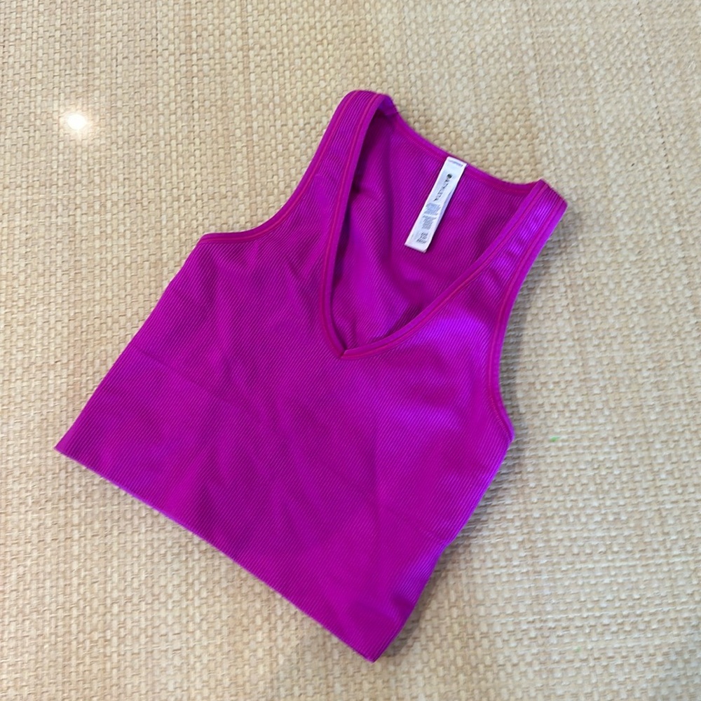 Athleta Aurora Crop Rib Tank Camisole